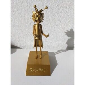 Rick and Morty Figure Cartoon Network Peace Among Worlds Middle Finger 2017 Gold